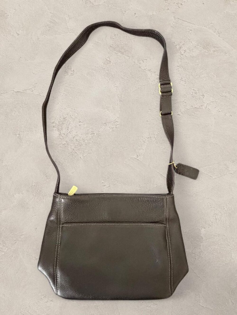 Vintage Coach Sonoma Pocket Zip 4924 Black Leather Crossbody Bag